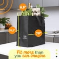 thumbnail image 6 of Simply Cool Reusable Bags Large Shopping Bags for Groceries Tote Bag Bulk, Black 50-Pack, 6 of 10