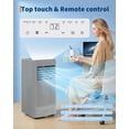 thumbnail image 2 of 2Packs 10000 BTUs Portable Air Conditioner,Up to 450 Sq.Ft. Remote Control Silent Portable AC Unit, Dehumidifier,Fan,Sleep Mode,24H Timer&Installation Kit,Grey, 2 of 8