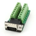 thumbnail image 1 of Unique Bargains D-SUB DB15 VGA Mâle 3Row 15Pin aux Connecteurs de Carte de Sortie de Terminal, 1 of 2