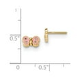 thumbnail image 2 of 14K Yellow Gold Earring Button Pink Women'S Cubic Zirconia CZ Clear 5 mm 8, 2 of 2