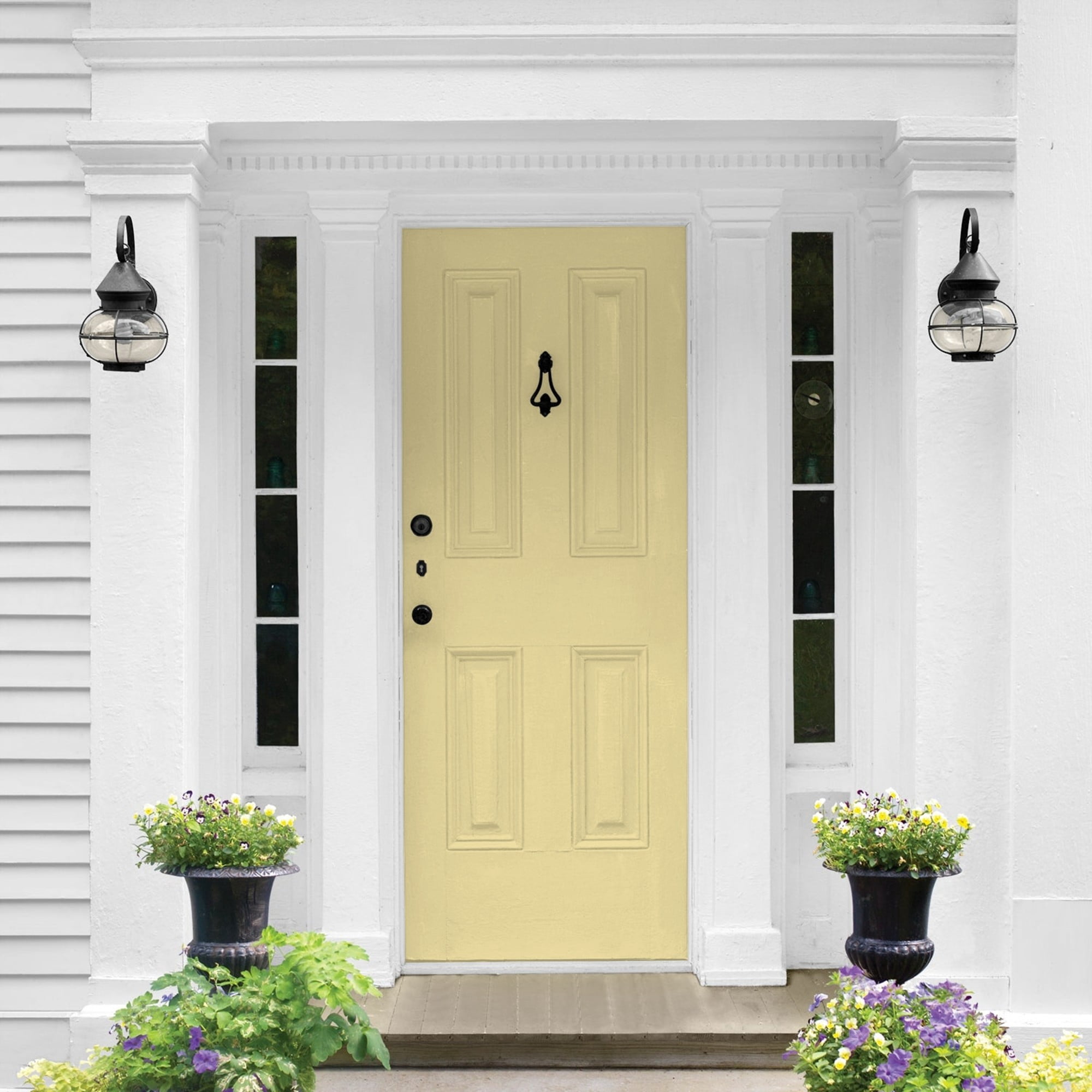 Glidden One Coat Twinkle Toes / Green Semi-Gloss Exterior Paint with Primer, 1 Gallon