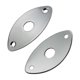 thumbnail image 4 of Placa de Enchufe Curvada Ovalada de 2 Piezas con Tornillos para Piezas de Bajo de Guitarra Eléctrica Sunnimix Plateado, 4 of 8