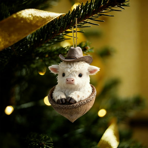 Adornos navideños Chopper de 8 cm con diseño de animales del bosque, para árbol de Navidad, regalo navideño, decoración colgante, decoración de jardín, decoración navideña y de Halloween.