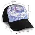 thumbnail image 2 of Naloa Round Snow Merry Christmas Adult adjustable Print Baseball Hat, Patchwork curved brim baseball capfor Men and Women, One Size, 2 of 5