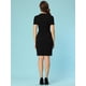 thumbnail image 3 of Vestido de tubo informal de negocios Allegra K para mujer cuello redondo manga corta Negro S, 3 of 5