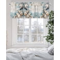 thumbnail image 5 of Abstract Shell Valances for Windows Blue Floral Ocean Coastal Valance Rod Pocket Light Filtering Short Window Treatments Curtains for Kitchen Bathroom Living Room Bedroom, 1 Panel, 42 x 18 Inch, 5 of 7