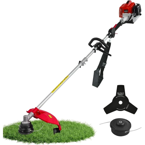 Amerisun 25.4cc Gas String Trimmer, Gas Weed Wacker, weed trimmer，3-in-1 String Trimmer/Edger 16-Inch with 10-Inch Brush Cutter for Grass Cutting