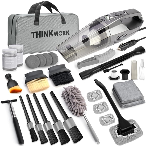 Kit de limpieza para coche THINKWORK, aspiradora de alta potencia, 8000 Pa