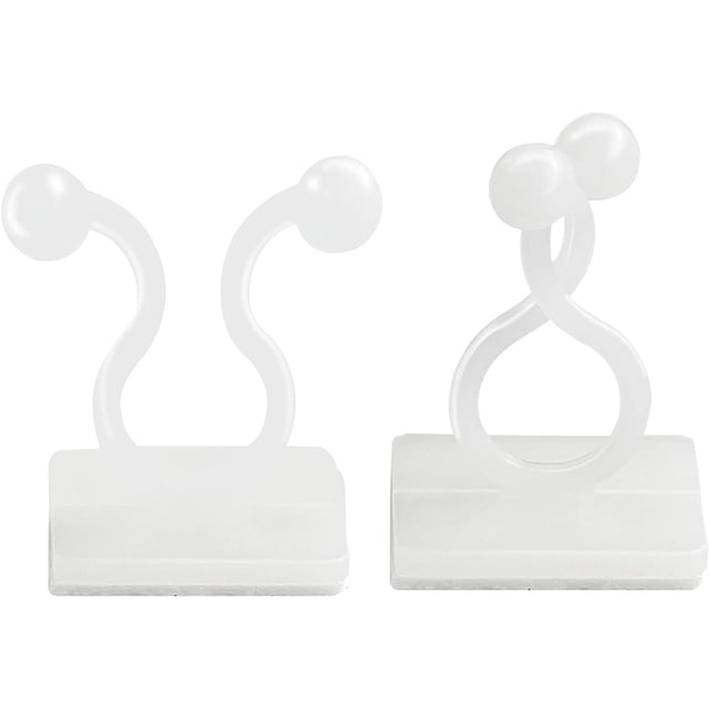 Pinzas para plantas, pinzas autoadhesivas para sujetar plantas de jardín para plantas trepadoras con pegatinas de clip (100 piezas) Adepaton LKX-0620