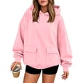 thumbnail image 5 of SYwaren Plus Size Hoodie for Women Pullover Sweatshirt Long Sleeve Casual Solid Color Dual Flap Pockets Fall Winter Tops, 5 of 8