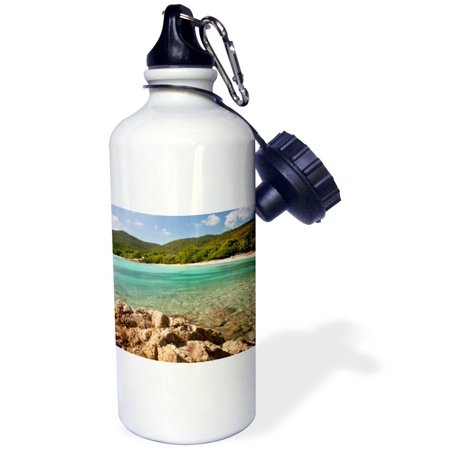 3dRose USVI, St John, Little Lameshur Bay, St John Island - CA37 TDR0024 - Trish Drury, Sports Water Bottle, (Best Hiking St John Usvi)