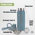 thumbnail image 4 of Ozizo Blender Bottle with Mixer and Straw , 22 ounces Insulated Stainless Steel Shaker Bottle for Protein Shakes, Metal Shaker Cup with Mixer and Filter, 4 of 7
