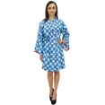 thumbnail image 3 of Bimba Women's Shibori Printed Full Sleeve Kimono Robe With Belt Coverup Wrap-4, 3 of 5
