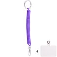 thumbnail image 1 of Porte-clés à Ressort Rétractable en Spirale pour Téléphone Portable Antivol Anti-Perte avec Fermoir en Métal Violet, 1 of 6