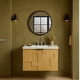 thumbnail image 2 of Meridian Furniture 24" Natural Engineered Stone Wall Mounted Bathroom Vanity, 2 of 16