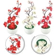 thumbnail image 4 of MYG Bonsaï Simulation Artificielle Plante Pot Maison Bureau Fleur de Prunier Décor, 4 of 9