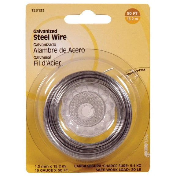 Hillman 50 ft. L Galvanized Steel 19 Ga. Wire