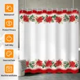 thumbnail image 2 of Tchckioa Shower Curtain,Waterproof Hooks Bath Curtain for Bathroom,36x72 Inch,Red White, 2 of 8