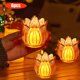 thumbnail image 1 of Juego de luces LED acrílicas para velas tulipanes - Pack de 6 velas electrónicas decorativas | Iluminación cálida para ahorrar energía | 6,5cm Color de café azul claro rosa cristalino | Detalles, 1 of 6