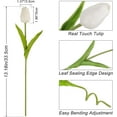 thumbnail image 2 of Pink Tulips Artificial Flowers 10pcs Faux Tulip Real Touch Tulip Fake Flowers Bouquets Arrangements for Home Wedding Table Decor, 2 of 5