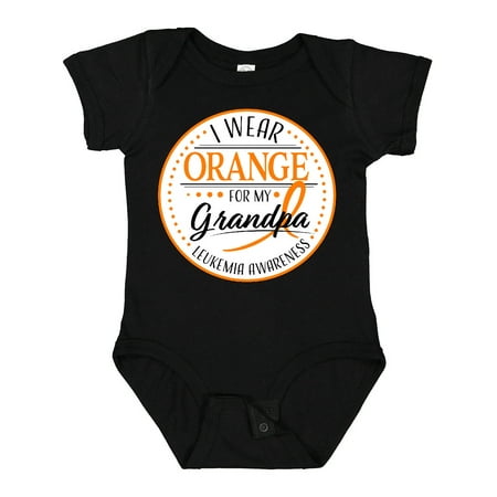 

Inktastic I Wear Orange for My Grandpa- Leukemia Awareness Gift Baby Boy or Baby Girl Bodysuit