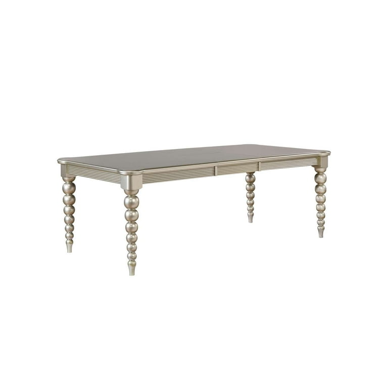 InRoom Furniture D6501 T Dining Table Champagne Walmart