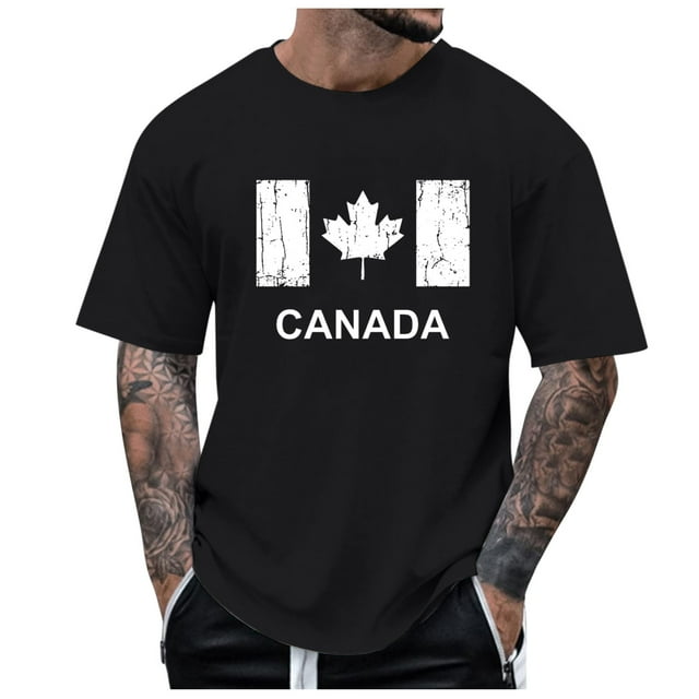Xdzjlr T-Shirts pour Hommes Vintage Imprimé Partiel Col Rond Manches Courtes Haut Ample Chemise pour Hommes