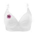 thumbnail image 3 of Wiyuqeen Bras for Women No Underwire Pink Ribbon Supportive Everyday Bras Plus Size Full Coverage Push up Bralettes, 3 of 5