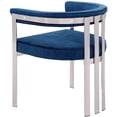 thumbnail image 2 of Pemberly Row Contemporary Navy Velvet Dining Chair (Set of 2), 2 of 8