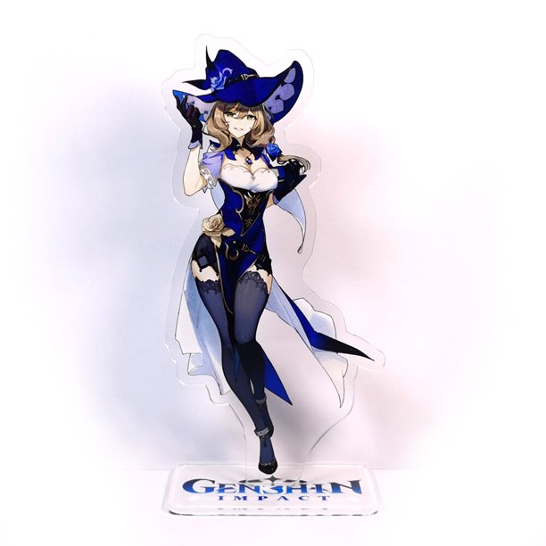 Genshin Impact personajes Jean Kaeya Lisa GM figura acrílica con soporte modelo placa soporte topper anime Gao Jinjia LED
