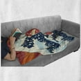thumbnail image 6 of Japanese Wave Soft Flannel Fleece Blanket, Japanese Painting Style Summer Seasonal Backdrop Surf Water Abstract Sunset, Cozy Plush for Indoor and Outdoor Use, 70" x 90", Multicolor, by Ambesonne, 6 of 6