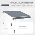 thumbnail image 4 of Homiyad 10' x 8' Patio Awning, Manual Retractable Sun Shade with UV Protection and Easy Crank Opening, Dark Gray, 4 of 8
