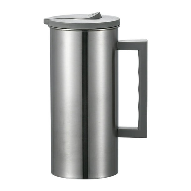 Jarra de agua de acero inoxidable Jarra para bebidas 1800 ml Jarra para bebidas Ligera Gris