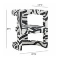 thumbnail image 4 of Ada Velvet Chair In Black Brushstroke Pattern, 4 of 7