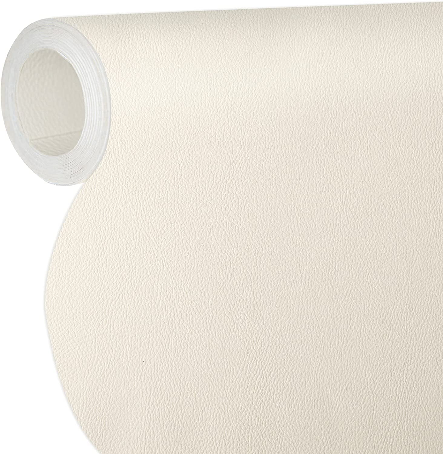 Self Adhesive Leather Repair Patch Tape 3x60 inch, Durable Self Adhesive Vinyl and Leather Repair Kit for Couches, Car Seat, Boat Seat, Sofa, Vinyl Upholstery, Chair, Interior - Ivory