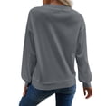 thumbnail image 3 of DYMADE Women's Leisure Button Henley Tops Long Sleeve V-Neck Solid Loose Fit Casual Basic T-Shirt Blouses, 3 of 3