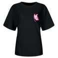 thumbnail image 5 of Razzly Women's T Shirts For Awareness International Cancer Month Printed Top For Women Stylish And Supportive Graphic Tee Tops for Women Casual Summer T Shirts Women Large Dry Tech Shirts(Black,M), 5 of 5