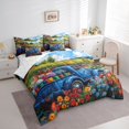 thumbnail image 3 of Manfei Watercolor Flowers 7-Piece Twin Bedding Sets,Rustic Floral Bedding Comforter Set,Multicolor Natural Scenery Sheet Sets For Kids,Ultra Soft Home Decor Reversible, 3 of 8