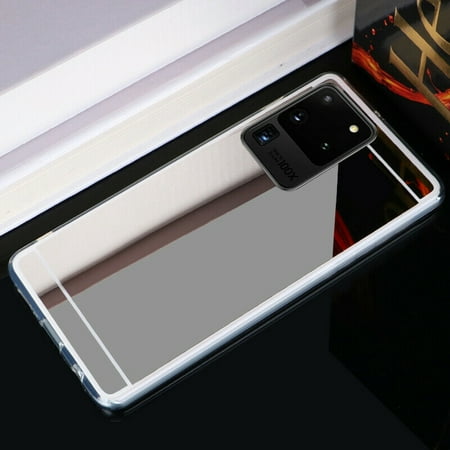 Colored Mirror Plating Samsung Galaxy S8 Case (Silver) Soft TPU Shockproof and Scratch Resistant Clear Bumper Protection Cover