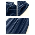 thumbnail image 4 of Kvture Cotton Linen Pants for Women Lantern Tapered Elastic Waist Fit Baggy Trousers with Pockets Navy M, 4 of 6