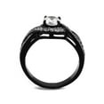 thumbnail image 3 of Women's 1.65 Ct Round Cut AAA Cz Black Stainless Steel Engagement Ring Size 10, 3 of 5