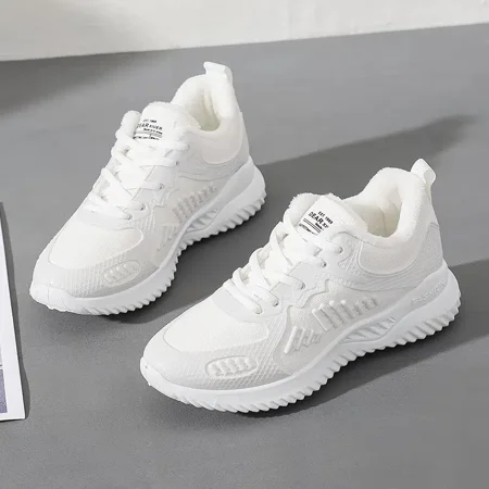 

Women‘s Casual Platform Chunky Sneaker Winter Fleece Lace-Up Running Shoes Women‘s Footwear