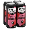 Steel Reserve Spiked Strawberry Malt Beer, 4 Pack, 16 fl oz Cans, 8% ABV