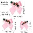 thumbnail image 2 of Allgala Christmas Decorative Velvet Bows for Wreath Garland Christmas Tree-2 Pack-10" (20x25cm)-Pink-XBW92209, 2 of 4