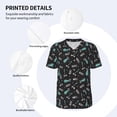 thumbnail image 3 of Lsque Golf Bags And Balls Pattern Mens Polo Golf Shirts Funny Graphics Shorts Sleeve Button Shirts Baseball T-shirt-Large, 3 of 7