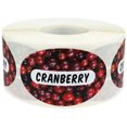 thumbnail image 1 of Cranberry Grocery Store Food Labels 1.25 x 2 Inch Oval Shape 500 Total Adhesive Stickers, 1 of 1