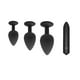 thumbnail image 2 of Juego de tapones anales de silicona de 3 tamaños con vibrador de 10 frecuencias, minijuego de tapones anales portátiles de entrenamiento anal negro, 2 of 10