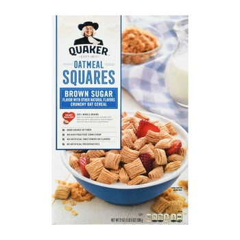Quaker Oatmeal Squares Brown Sugar, 21 oz