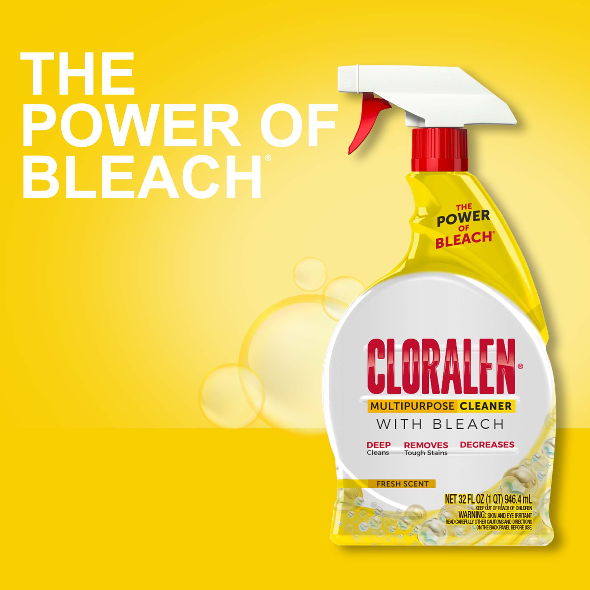 Cloralen Bathroom Cleaner with Bleach Spray Bottle, Lavender 32 fl oz, Shop