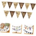 thumbnail image 2 of SURJDE Travel Decor 2 Sets Small Bunting Travel Map Bulletin Board Paper World Map Hanging Flags Triangle Football, 2 of 7